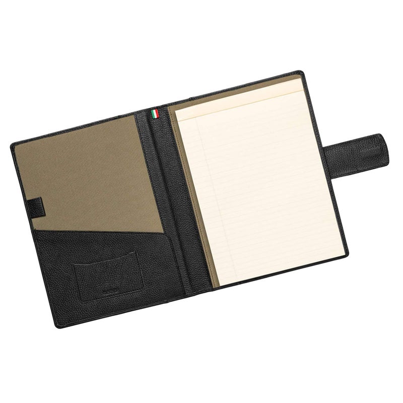 Maruse Italian Leather Executive Padfolio, Folder Organizer with Magnetic Closure and Writing Pad, Handmade in Italy, Black - Image 2